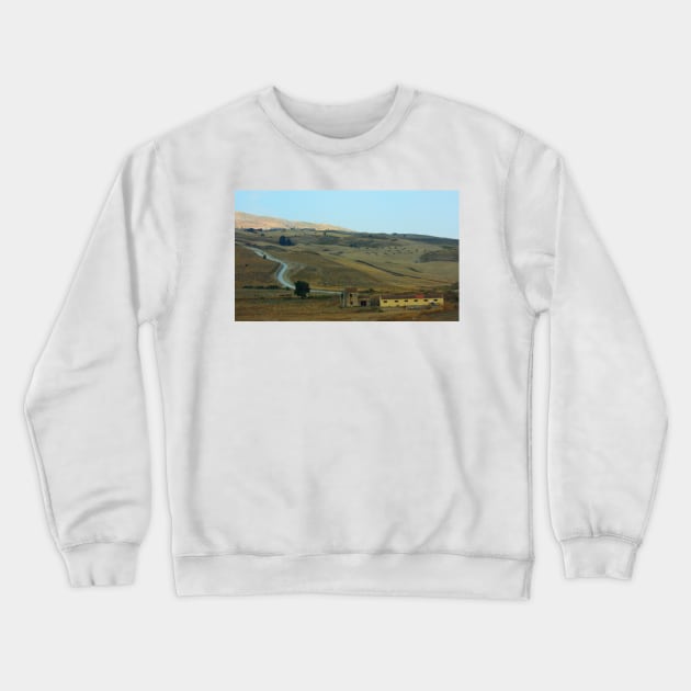 Sicilian Landscape with Farmhouses. 2011 Crewneck Sweatshirt by IgorPozdnyakov